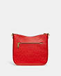 COACH®,CHAISE CROSSBODY IN SIGNATURE LEATHER,Polished Pebble Leather,Medium,Brass/Sport Red,Back View