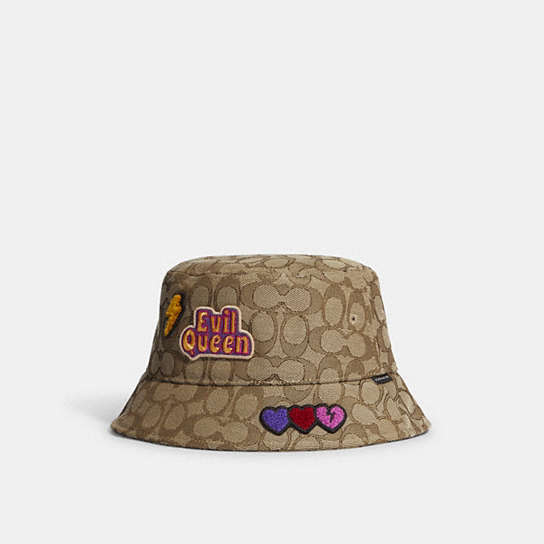 COACH® | Disney X Coach Signature Jacquard Bucket Hat With Evil Queen