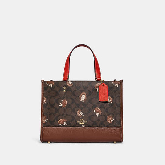 COACH® | Dempsey Carryall In Signature Canvas With Hedgehog Print