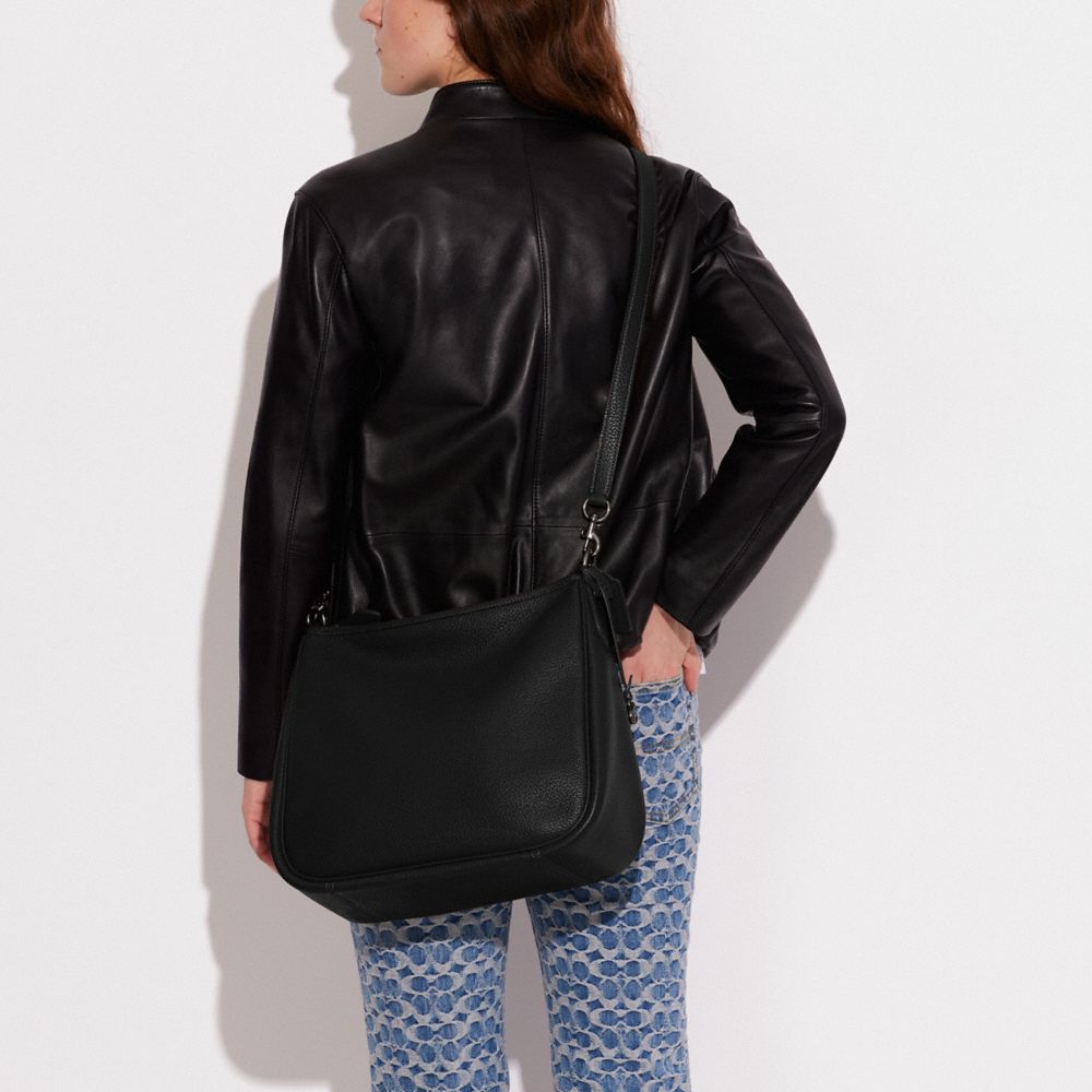 Coach Cary Shoulder Bag In Pewter/black