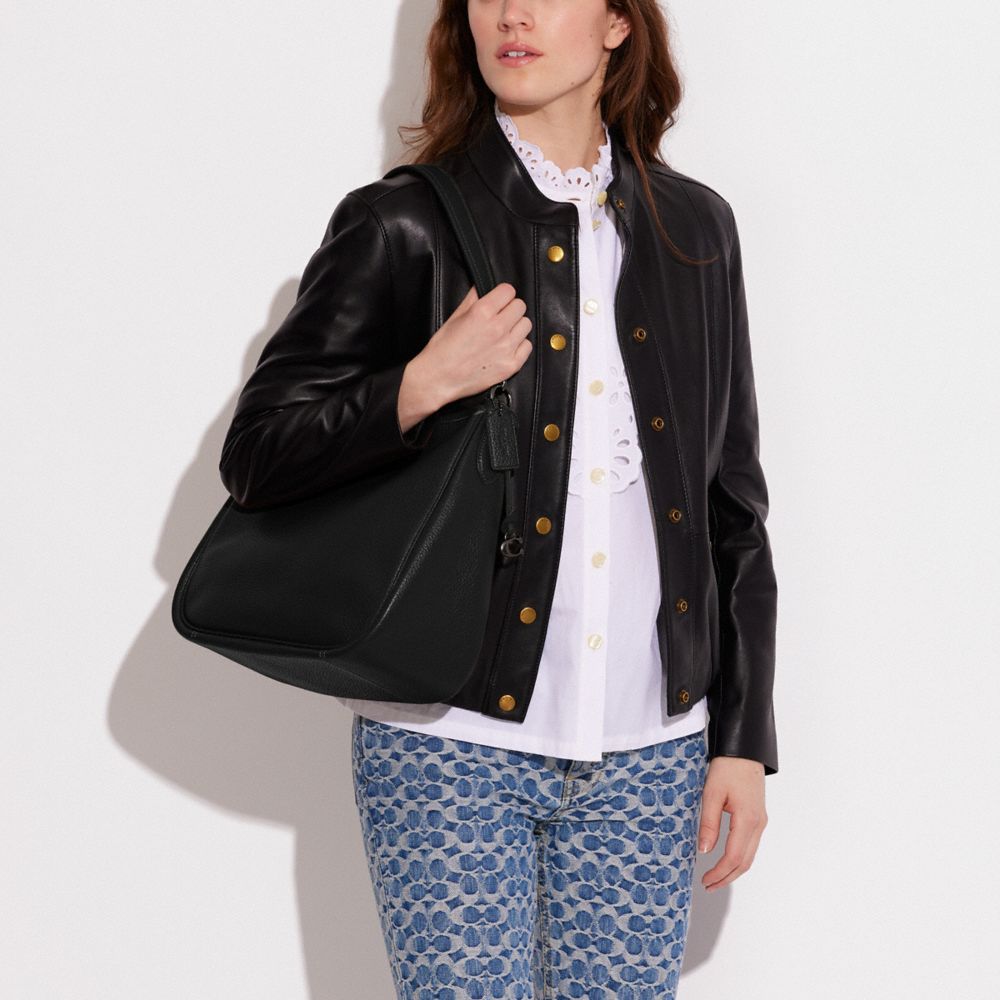 Coach Cary Shoulder Bag In Pewter/black