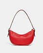 COACH®,LUNA SHOULDER BAG,Pebble Leather,Small,Brass/Sport Red,Back View