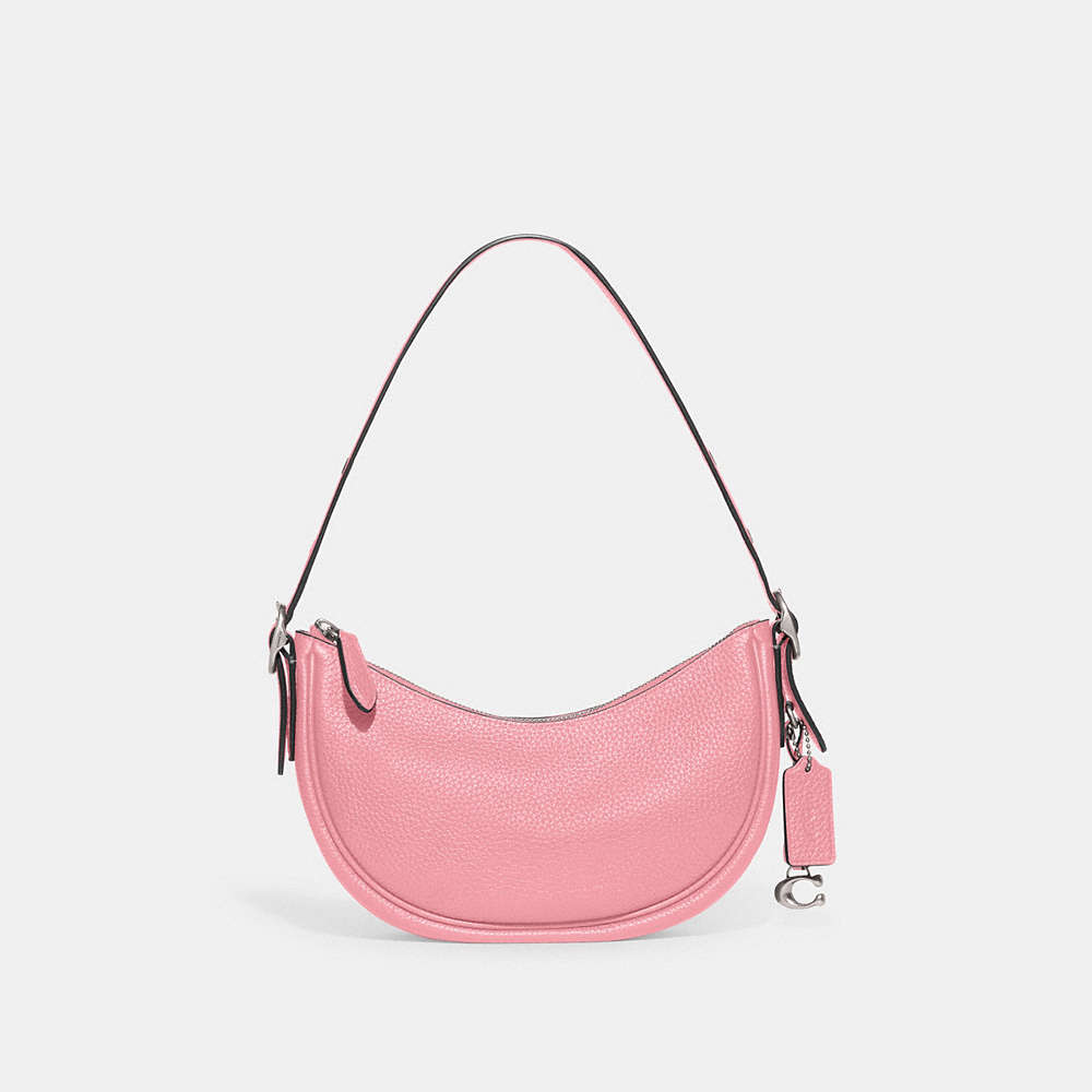 Coach Luna Shoulder Bag In Silver/flower Pink