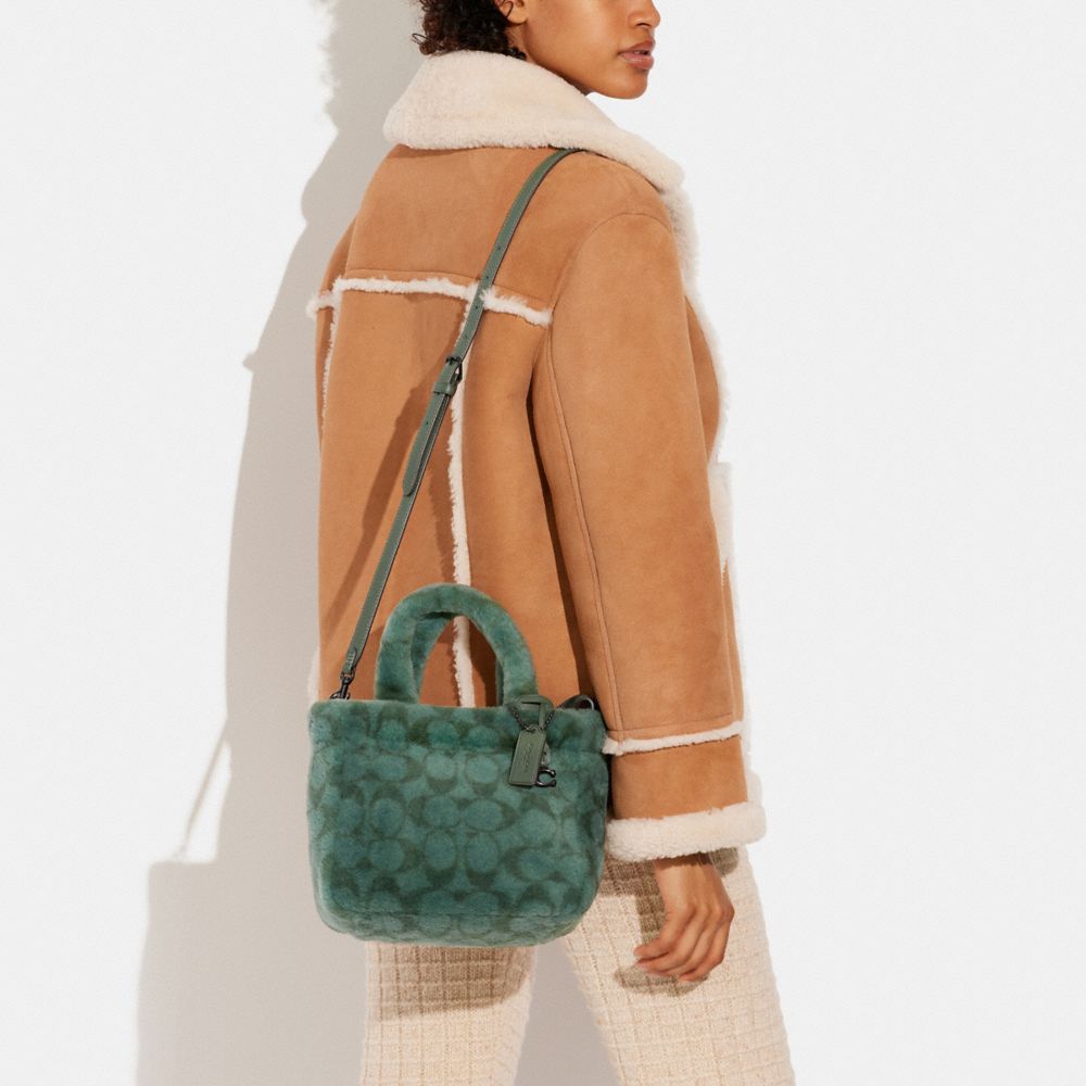 coach shearling tote