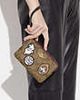 Disney X Coach Corner Zip Wristlet In Signature Canvas With Patches