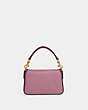 COACH®,TABBY 13 IN COLORBLOCK,Leather,Mini,Brass/Violet Orchid Multi,Back View