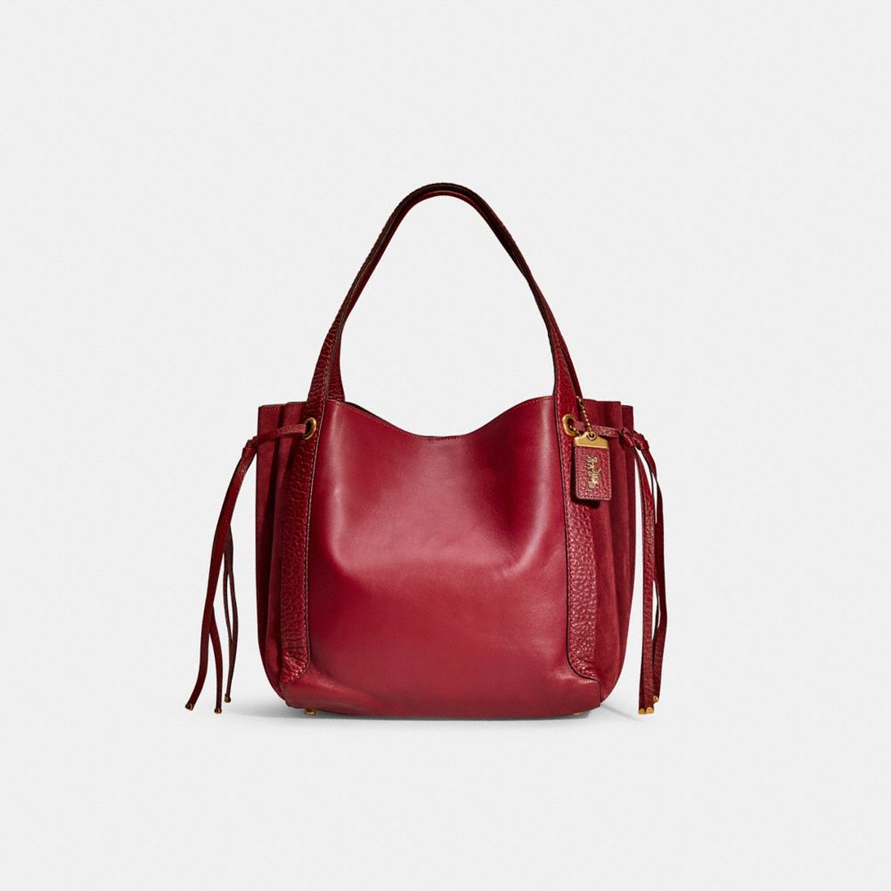 Coach Restored Harmony Hobo In Brass/deep Red