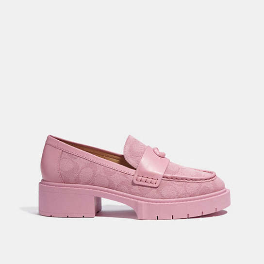 COACH®: Leah Loafer In Signature Canvas