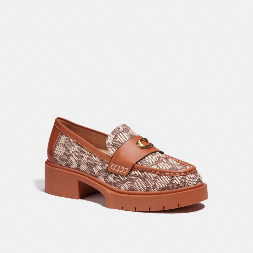 COACH® | Leah Loafer In Signature Jacquard