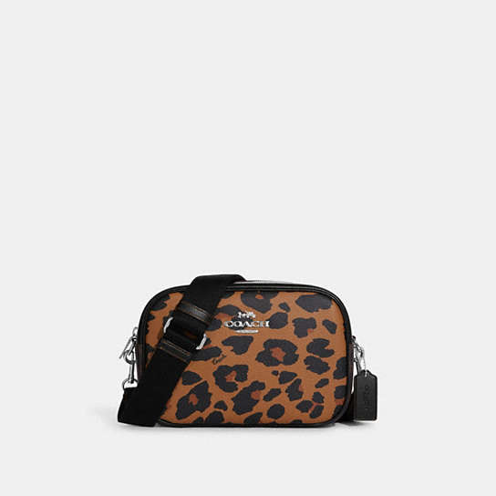 COACH® | Jamie Camera Bag In Signature Canvas With Leopard Print