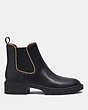 COACH®,LEVY BOOTIE,Leather,Black,Angle View