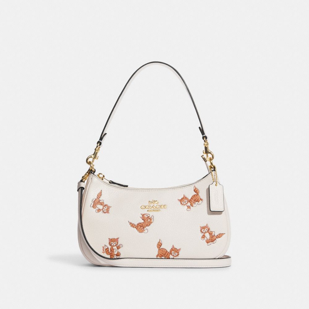 COACH® | Teri Shoulder Bag With Dancing Kitten Print