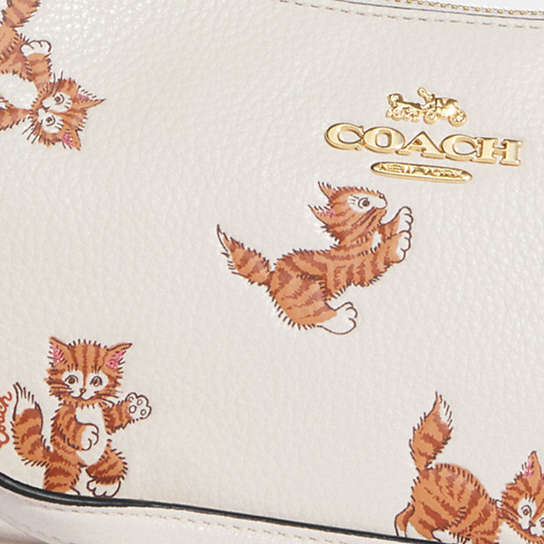 COACH® | Teri Shoulder Bag With Dancing Kitten Print
