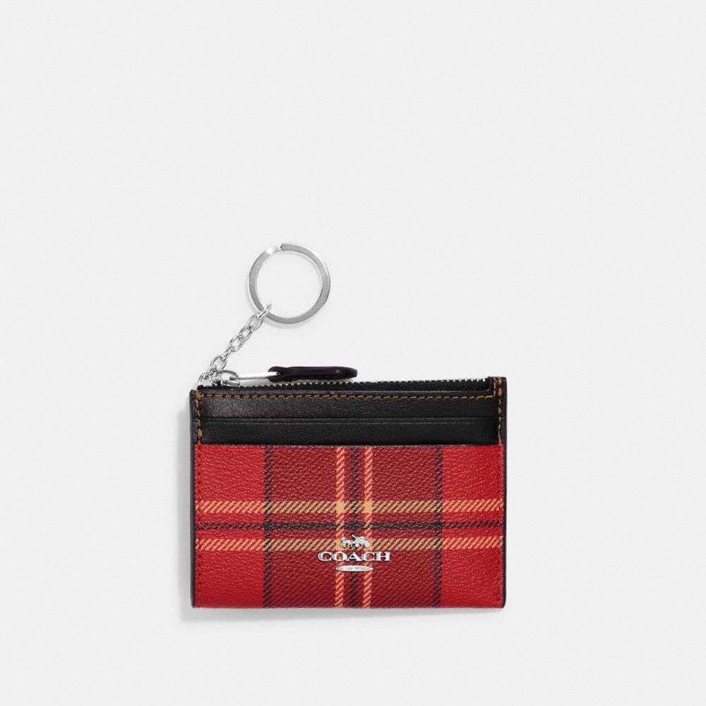 COACH® Mini Skinny Id Case With Tartan Plaid Print