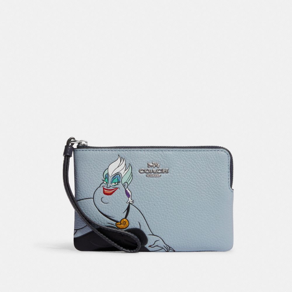 COACH® | Disney X Coach Corner Zip Wristlet With Ursula Motif