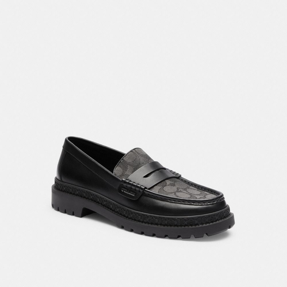 Black Leather Loafers & Drivers For Men | COACH®