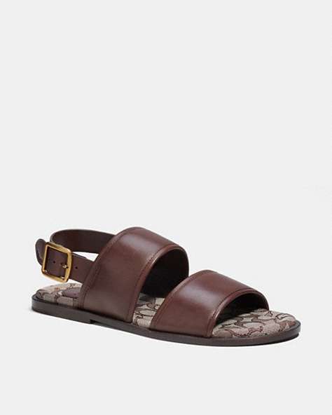 CoachTwo Strap Sandal With Signature Jacquard