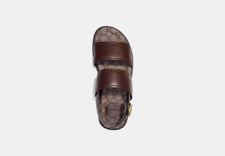Two Strap Sandal With Signature Jacquard