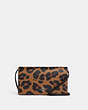 Anna Foldover Clutch Crossbody With Leopard Print And Signature Canvas