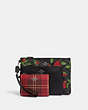 Pouch Trio In Signature Canvas With Vintage Rose Print And Tartan Plaid Print