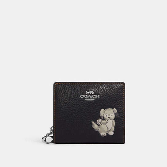 Snap Wallet With Happy Dog