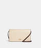COACH®,ANNA FOLDOVER CLUTCH CROSSBODY IN COLORBLOCK,Refined Pebble Leather,Medium,Im/Ivory/Light Saddle Multi,Front View