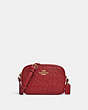 COACH®,MINI JAMIE CAMERA BAG IN SIGNATURE LEATHER,Smooth Calf Leather,Small,Gold/1941 Red,Front View