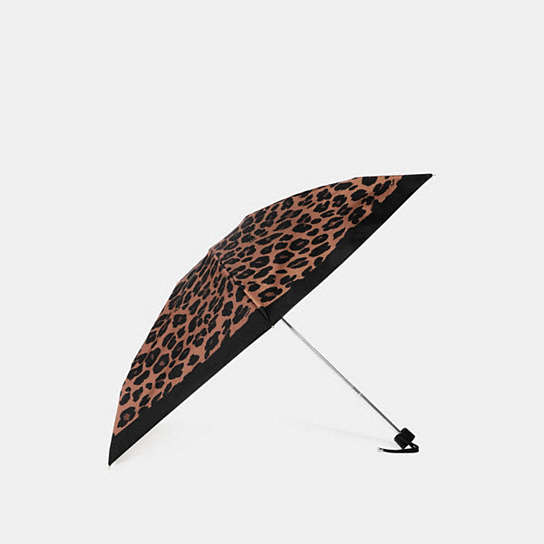 COACH® | Uv Protection Mini Umbrella In Leopard Print