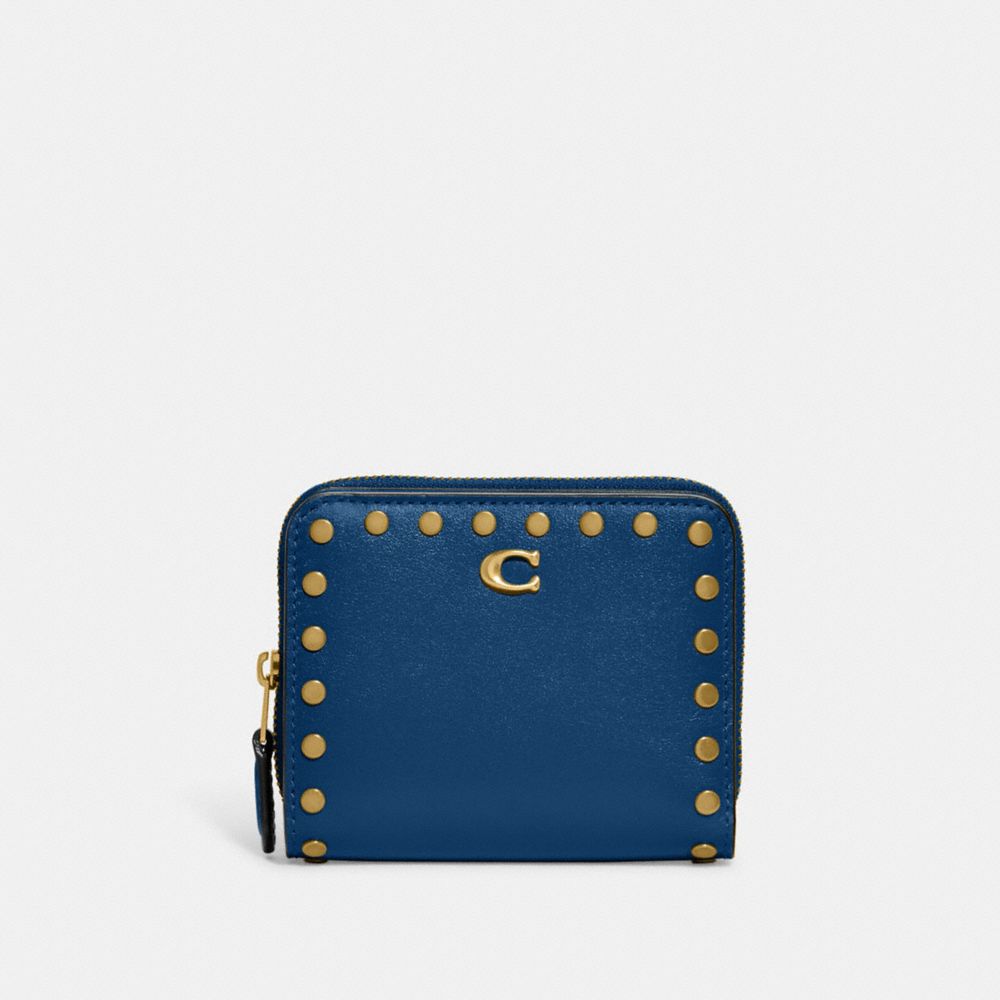 COACH - 【COACH☆新品】ビルフォールド ウォレット・リベット！ブルー