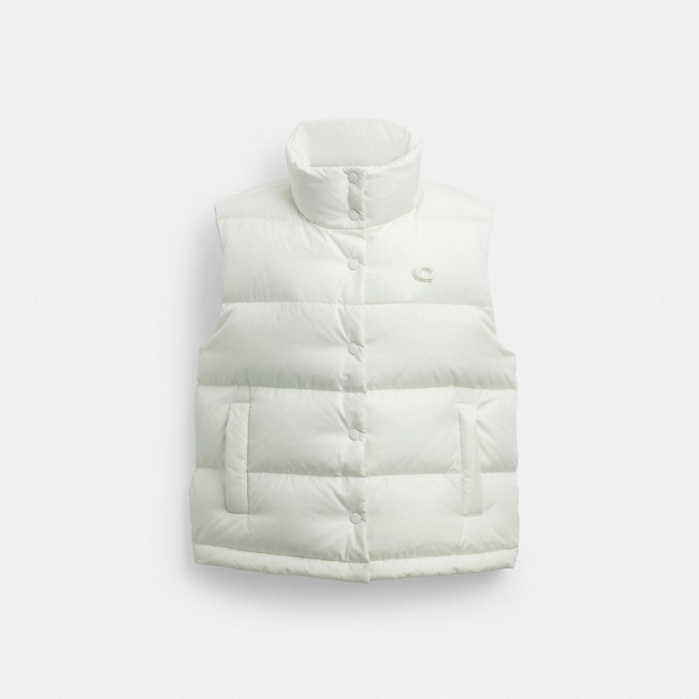COACH®,Puffer Vest,,Front View