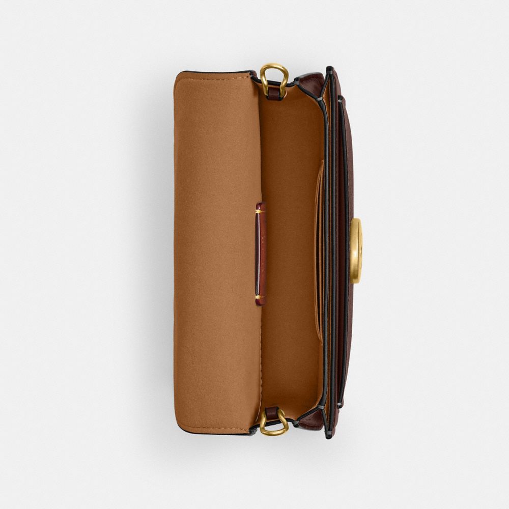 COACH®,Tabby Chain Crossbody Bag 19 In Signature Canvas,,Inside View,Top View