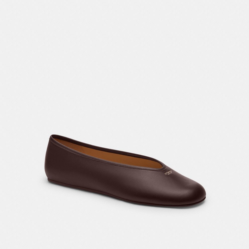 COACH®,Houston Ballet Flat,Lining Leather,Leather,Vegan Leather,Rubber,Faux Leather,Ballet Flats,Flexible,Flexible Insole,...,,Front View