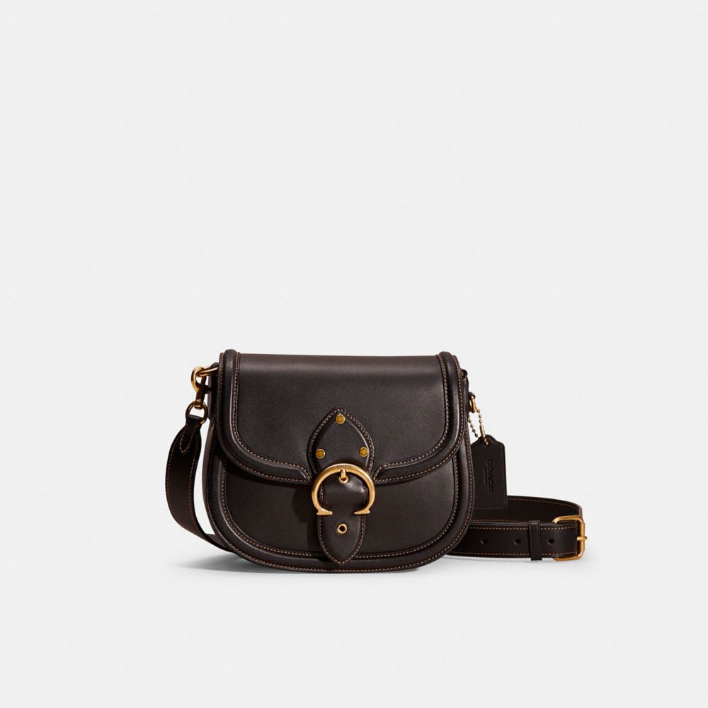 Coach Restored Beat Saddle Bag In Brass/black