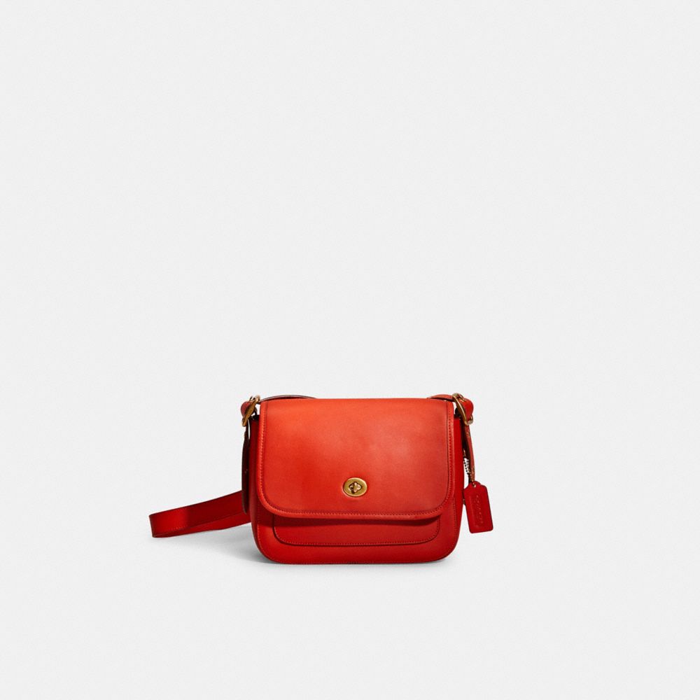 Coach Restored Rambler Crossbody In Brass/mango