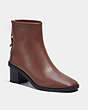 COACH®,GABI BOOTIE,Leather,Saddle,Front View