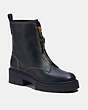 COACH®,LIZA BOOTIE,Leather,Black,Front View