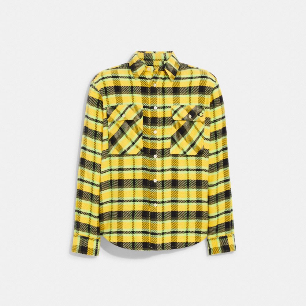 COACH® | Oversized Flannel Shirt