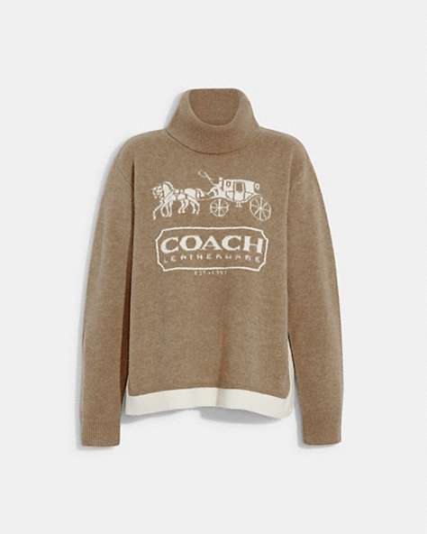 CoachColorblock Horse And Carriage Sweater