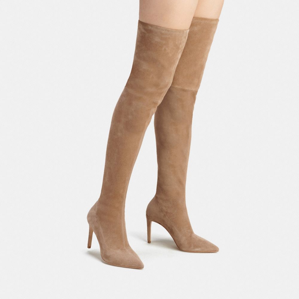 coach knee high suede boots