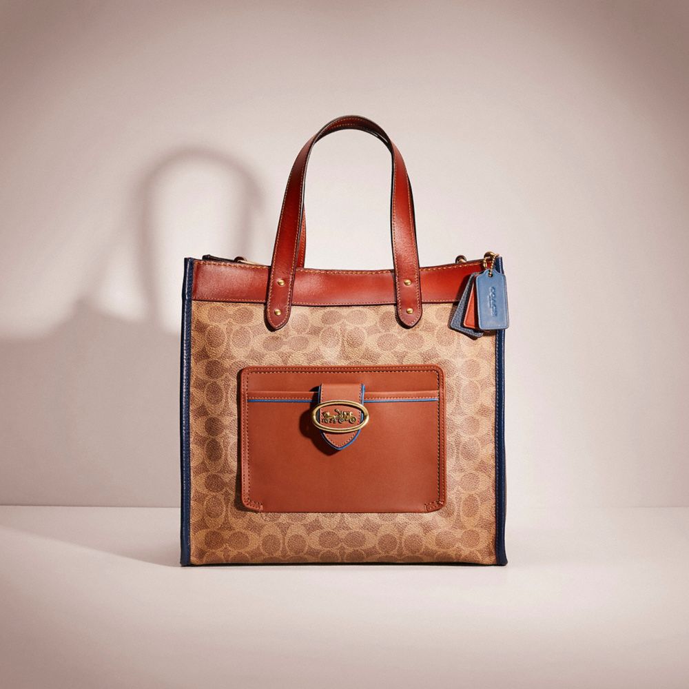 COACH®  Field Tote In Signature Canvas With Horse And Carriage Print