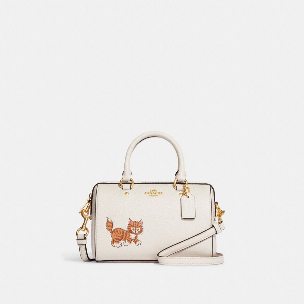 COACH® Mini Rowan Crossbody With Dancing Kitten