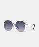Full Fit Signature Crystal Metal Oversized Butterfly Sunglasses