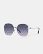 Full Fit Signature Crystal Metal Oversized Butterfly Sunglasses