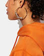 Pavé Logo Medium Hoop Earrings