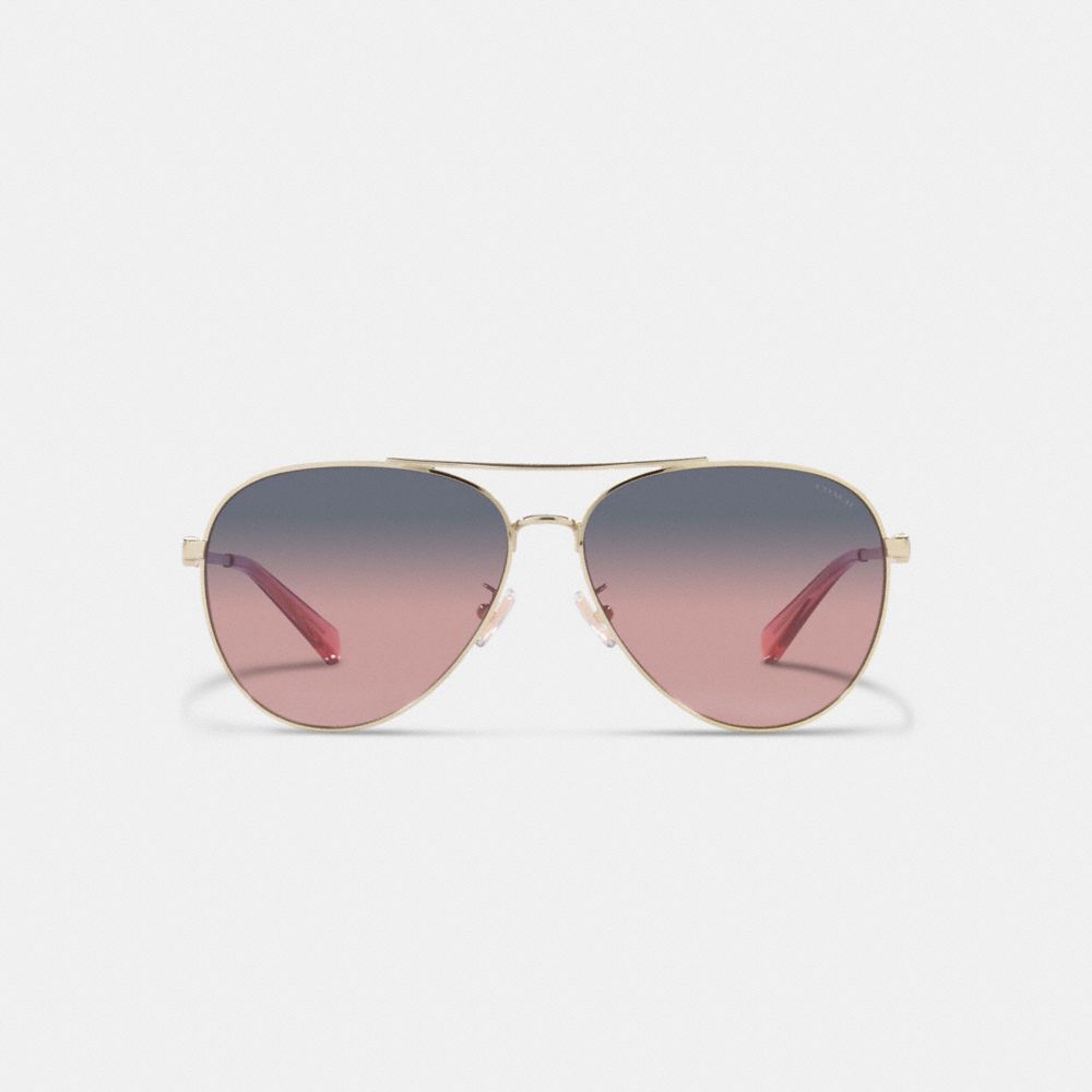 Lunettes de soleil aviateur en métal Badge