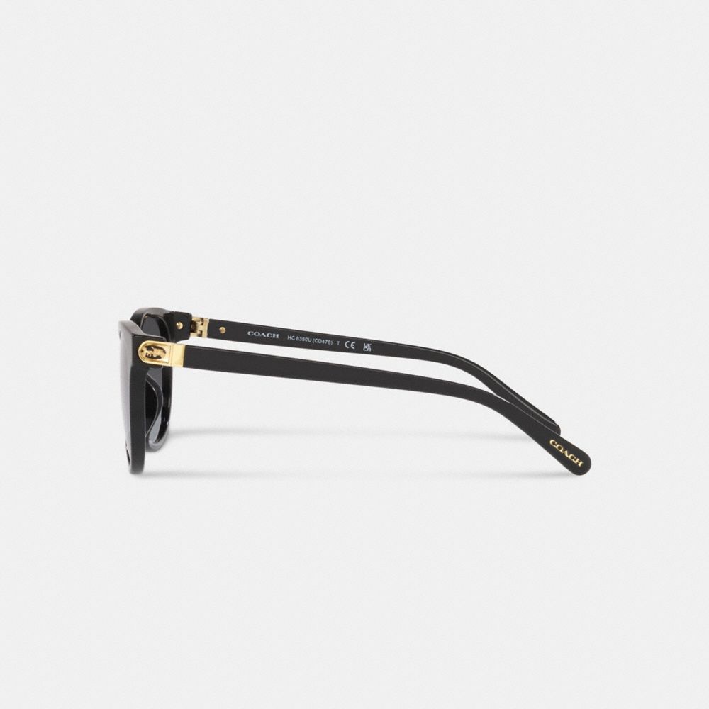 Coach Horse And Carriage Round Sunglasses In Black