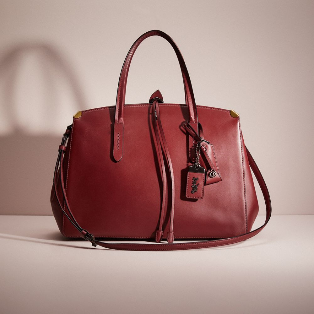 Coach Restored Cooper Carryall In Pewter/bordeaux
