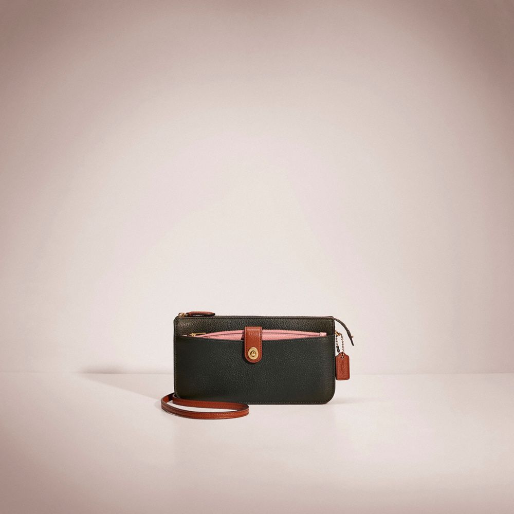 Coach Restored Noa Pop Up Messenger In Colorblock In Brass/amazon Green Multi