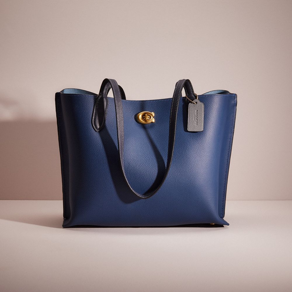 Restored Willow Tote In Colorblock With Signature Canvas Interior | COACH®