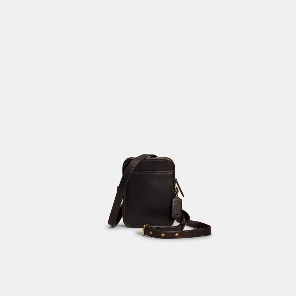Coach Restored Zip Camera Bag In Brass/black